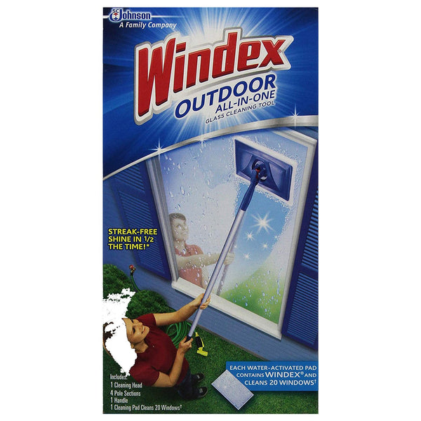 Windex Outdoor All-In-One Glass Cleaning Tool One Pack Only