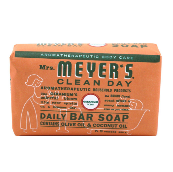 Mrs. Meyers Clean Day Daily Bar Soap Geranium 5.3 oz, 150 g