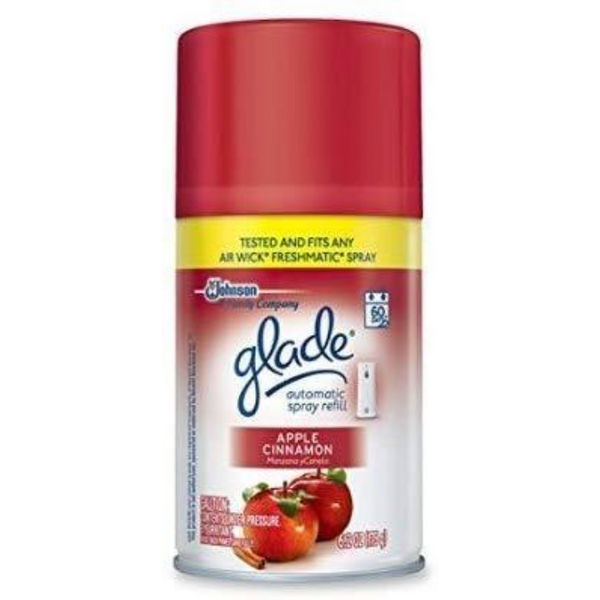 Glad Air Freshener Automatic Refill, Apple Cinnamon, Pack of 6