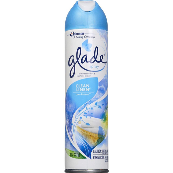Glade Aerosol Air Freshener Clean Linen, 8 oz, 12 Pack