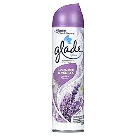 Glade Aerosol Air Freshener, Lavender & Vanilla, 8 oz, Pack of 6