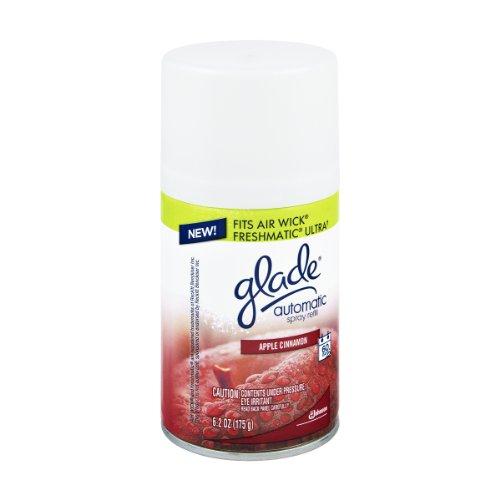 Glade Air Freshener Apple Cinnamon Automatic Spray Refill 6.2 Oz 4-Pack