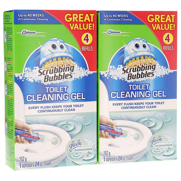 Scrubbing Bubbles Toilet Cleaning Gel Fresh 10.72 oz 2 Dispensers 8 Refills 48 Gel Stamps