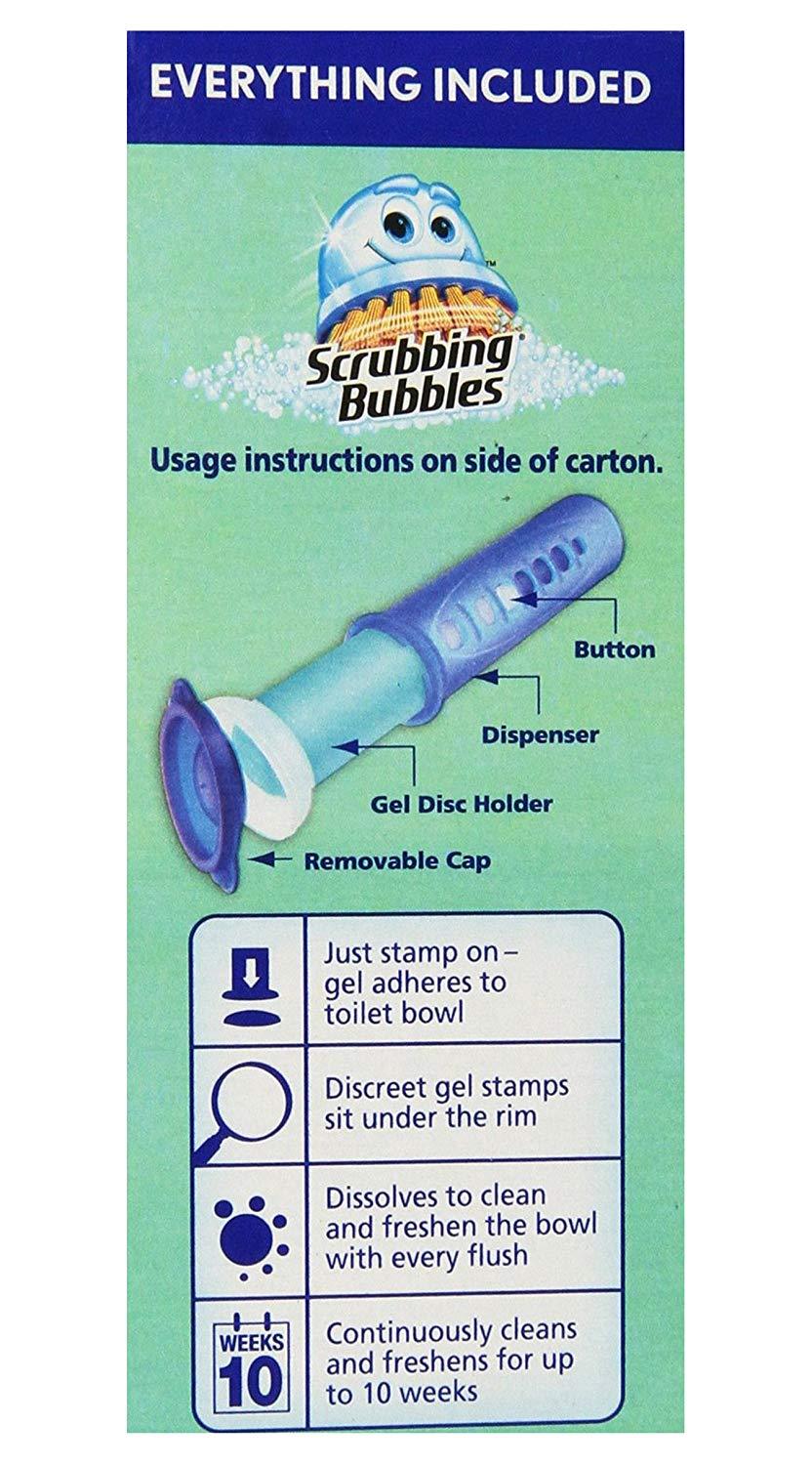 Scrubbing Bubbles Fresh Gel Toilet Cleaning Stamp Rainshower